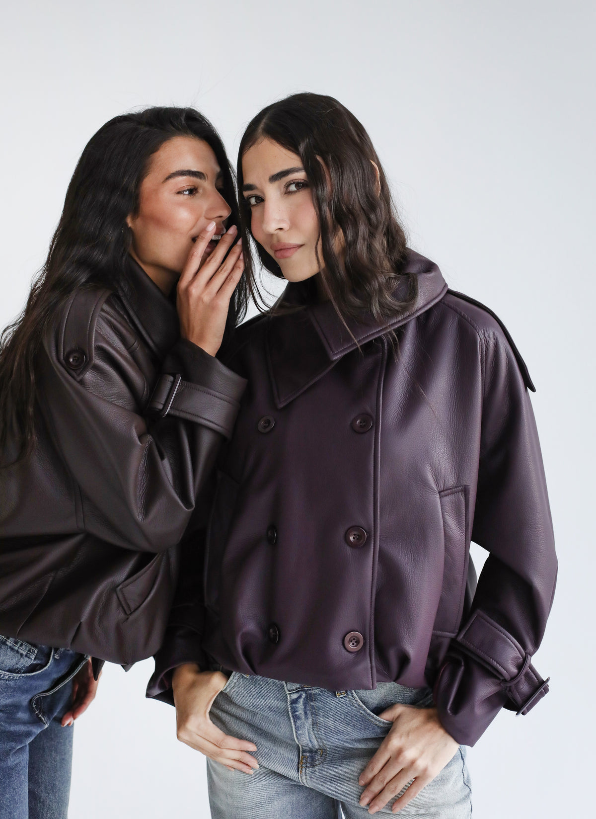Instant Attraction Leather Jacket - Burgundy