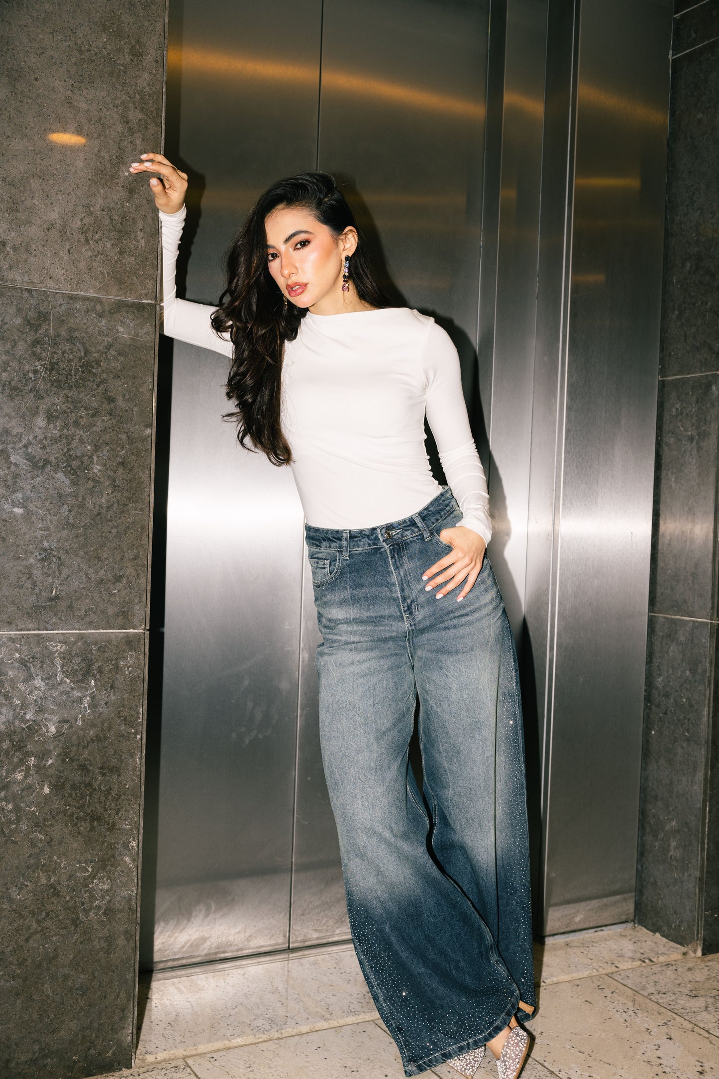 Stargazer Denim Pants in Dark Blue