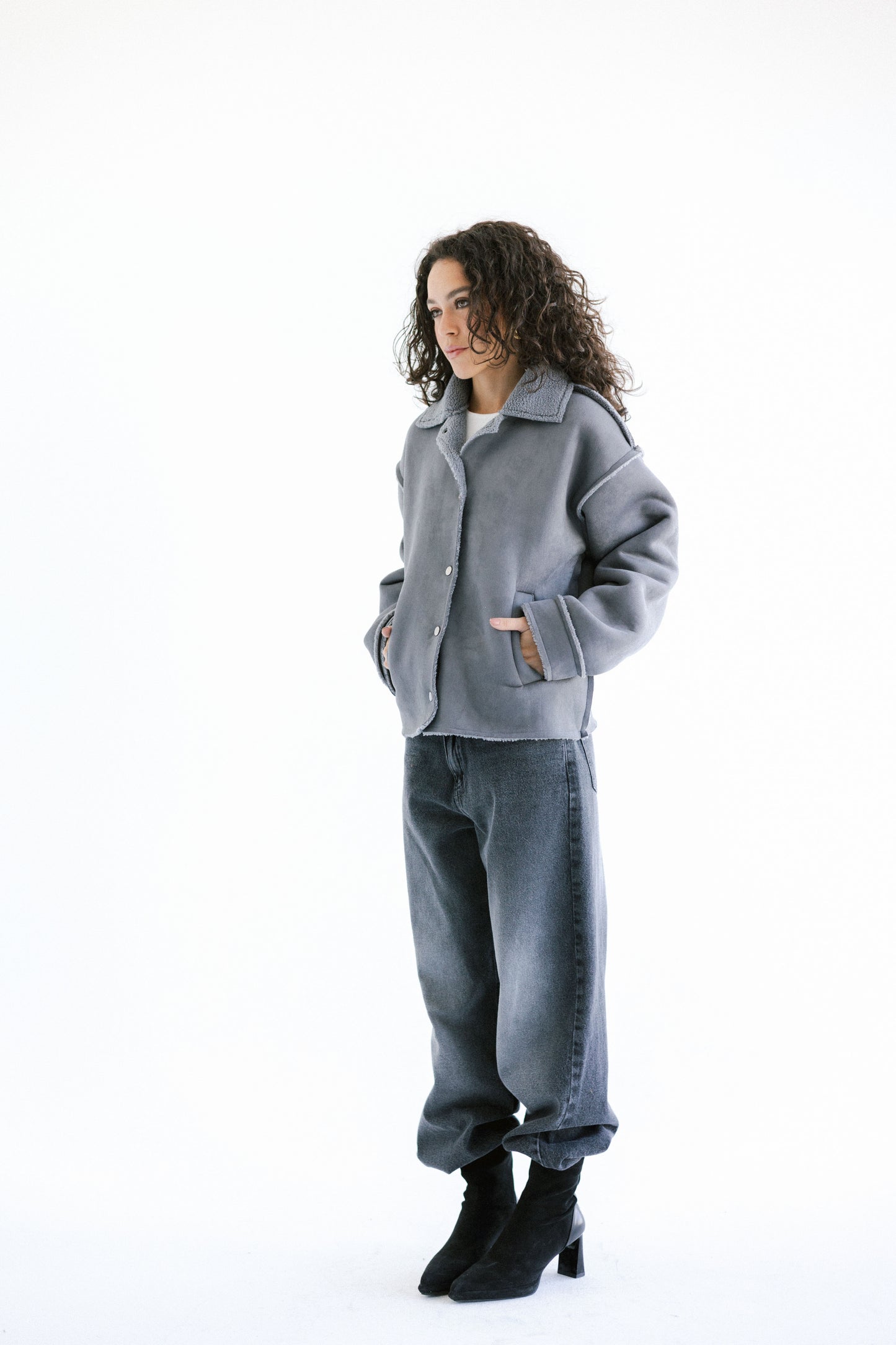 Explorer Cropped Jacket - Grey