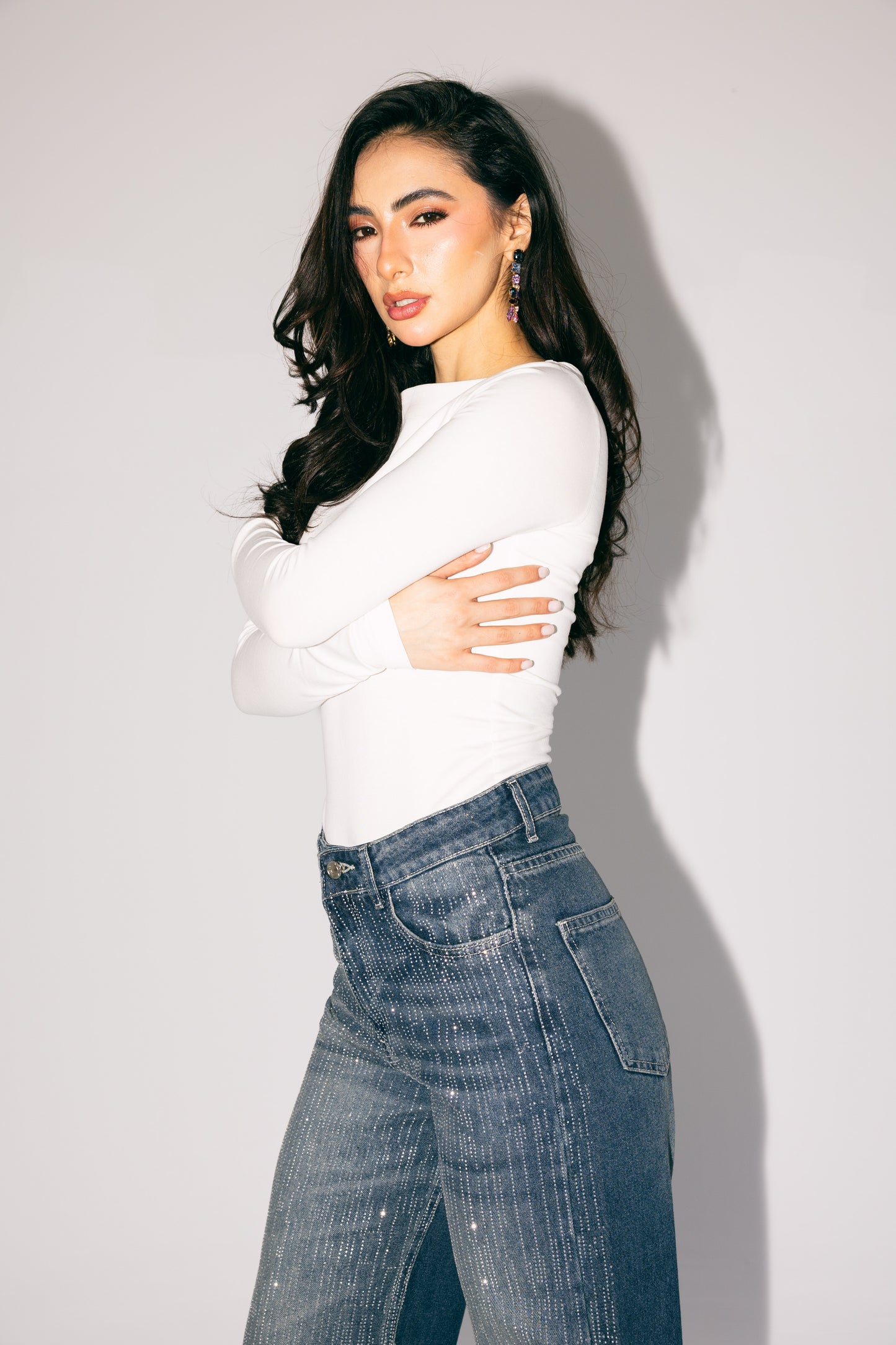 Her Era Denim Pants in Washed Blue