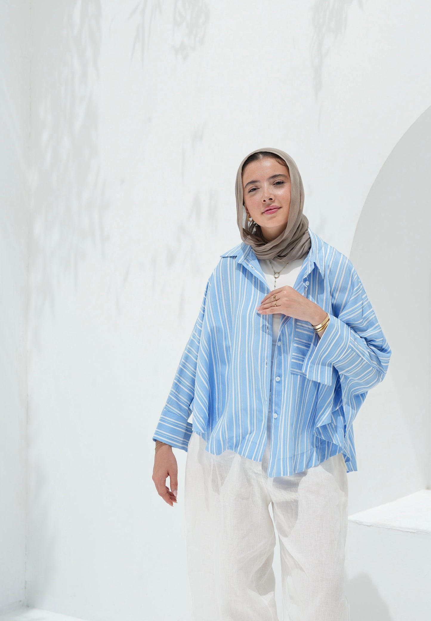Over The Rainbow Striped Shirt - Blue