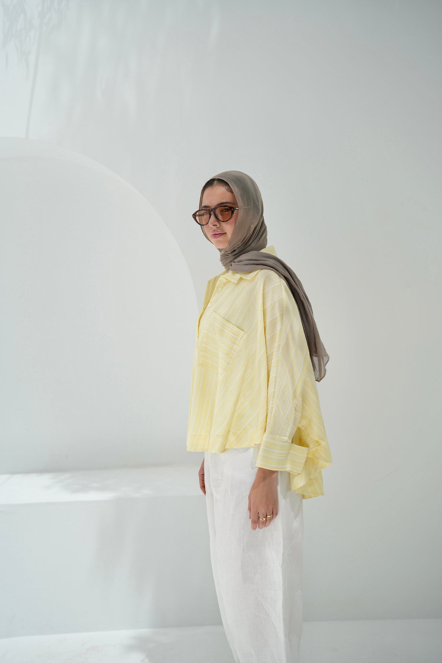 Over The Rainbow Striped Shirt - Yellow