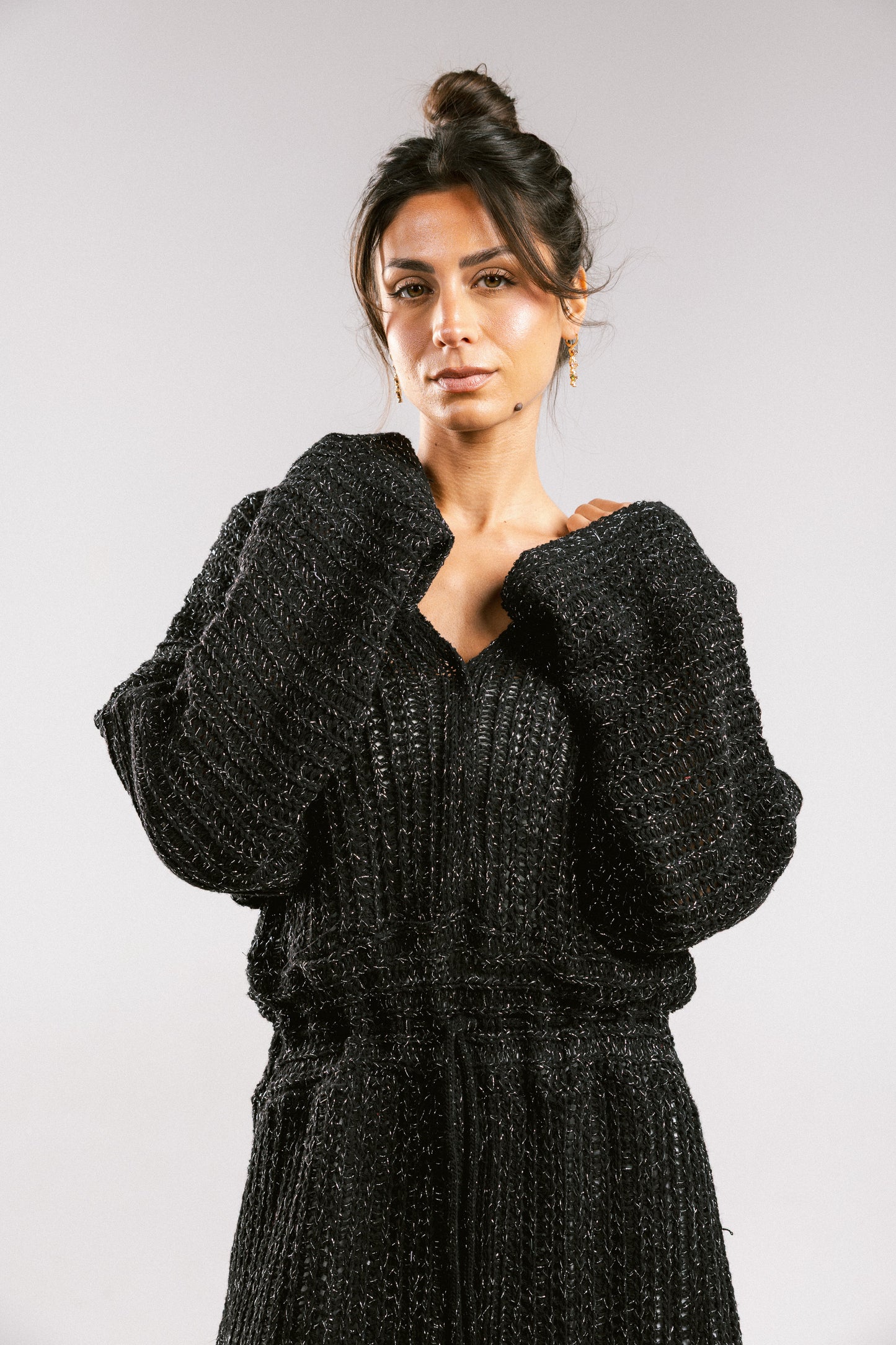 Sunbeam Crochet Coverup Dress - Black