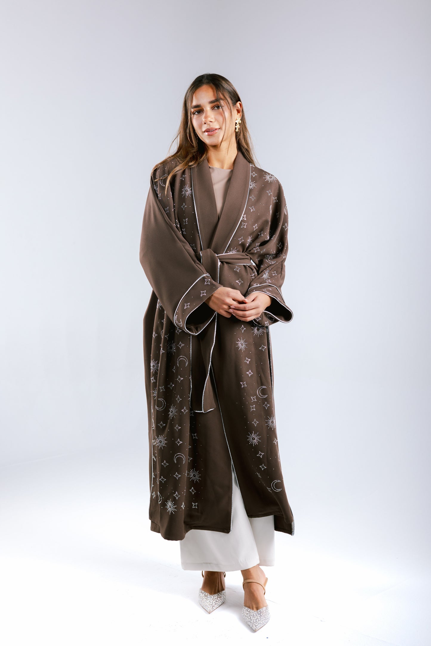 Over The Moon Kaftan in Brown