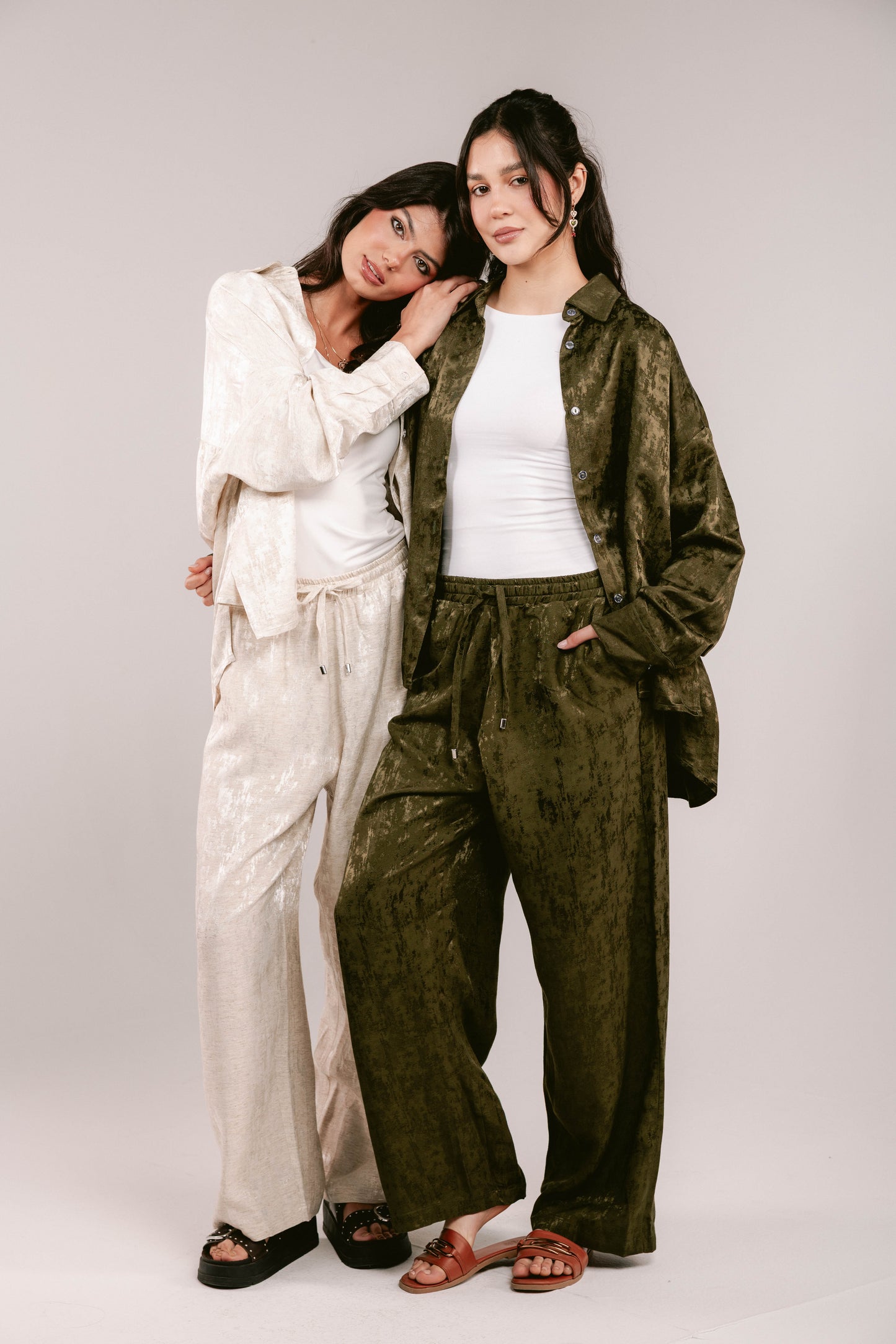 Spring Fever Linen Set - Olive