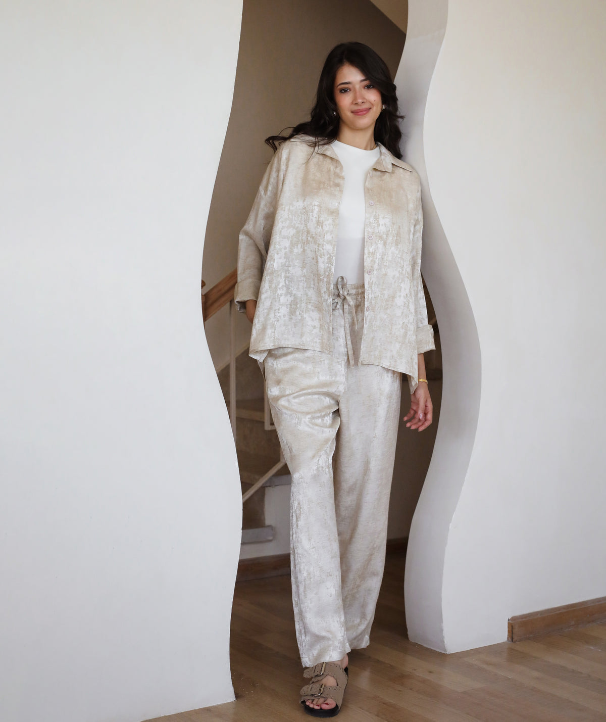 Spring Fever Linen Set - Beige