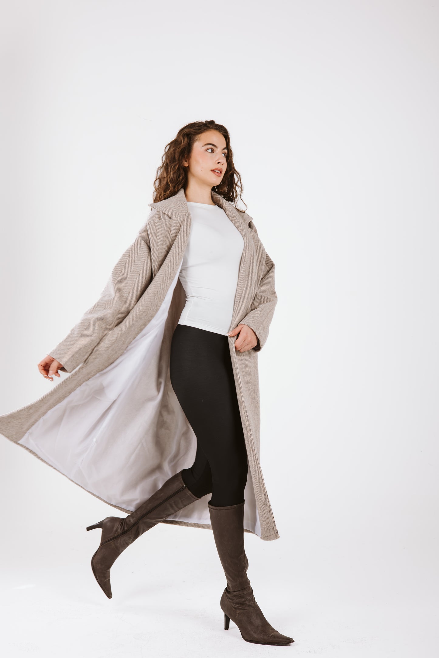 Long Time Coat - Brown Stripes