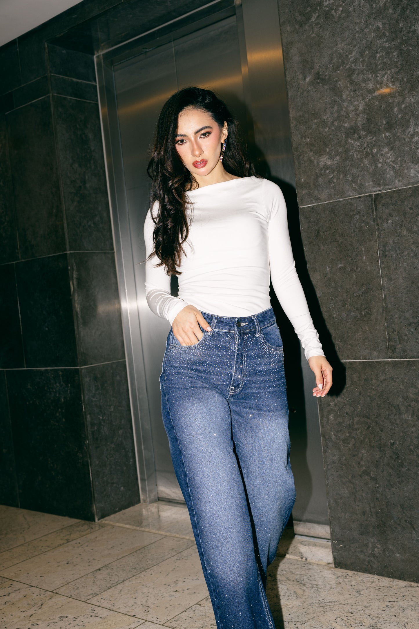 Dazzler Denim Pants - Dark Blue