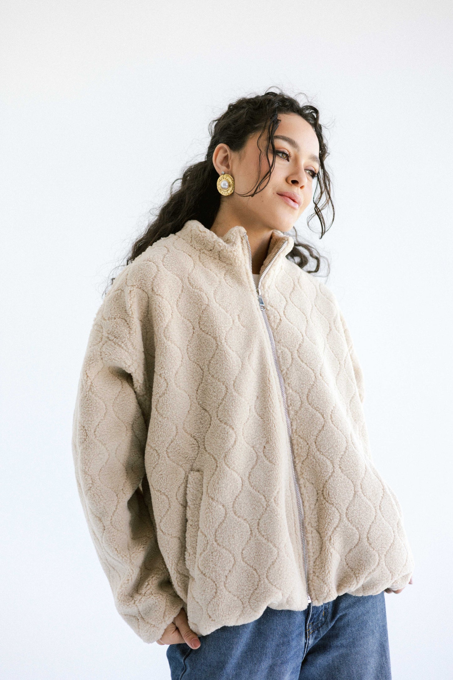 Snug Teddy Jacket - Beige