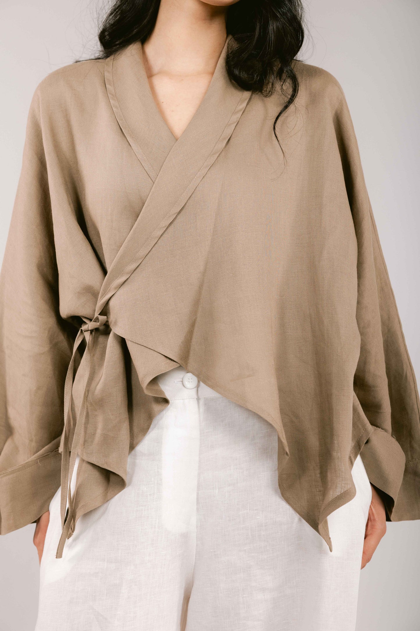 Such A Dreamy Linen Top - Taupe
