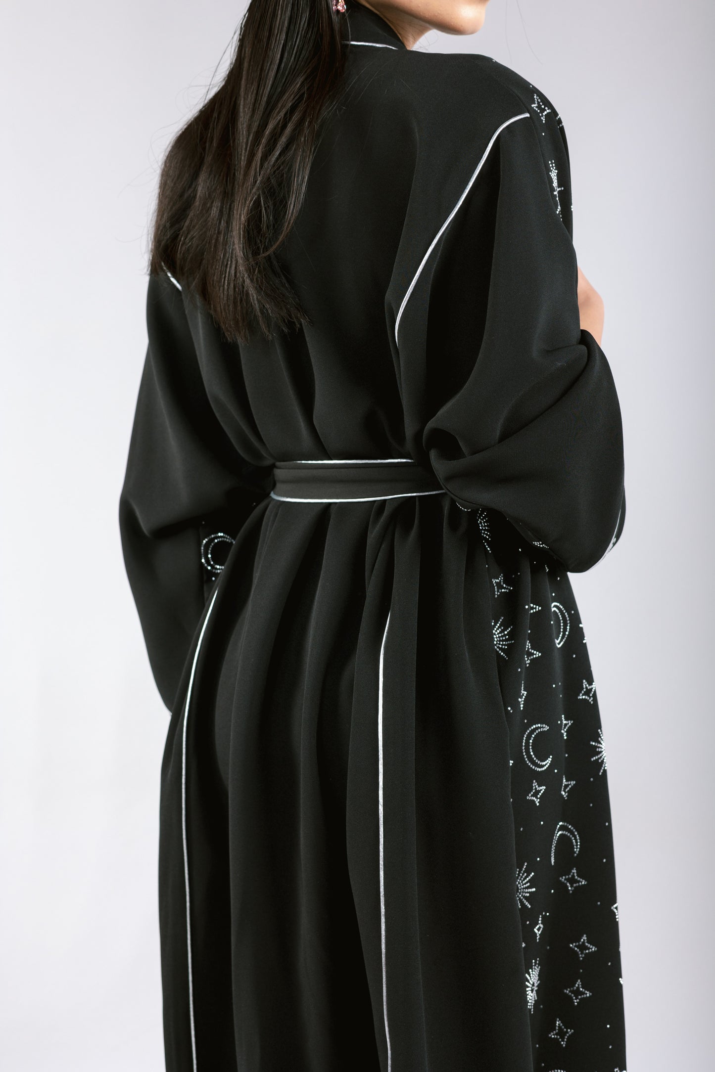 Over The Moon Kaftan in Black