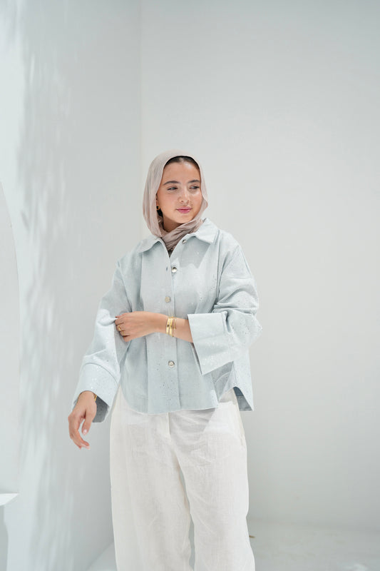 City Lights Denim Jacket - Light Blue