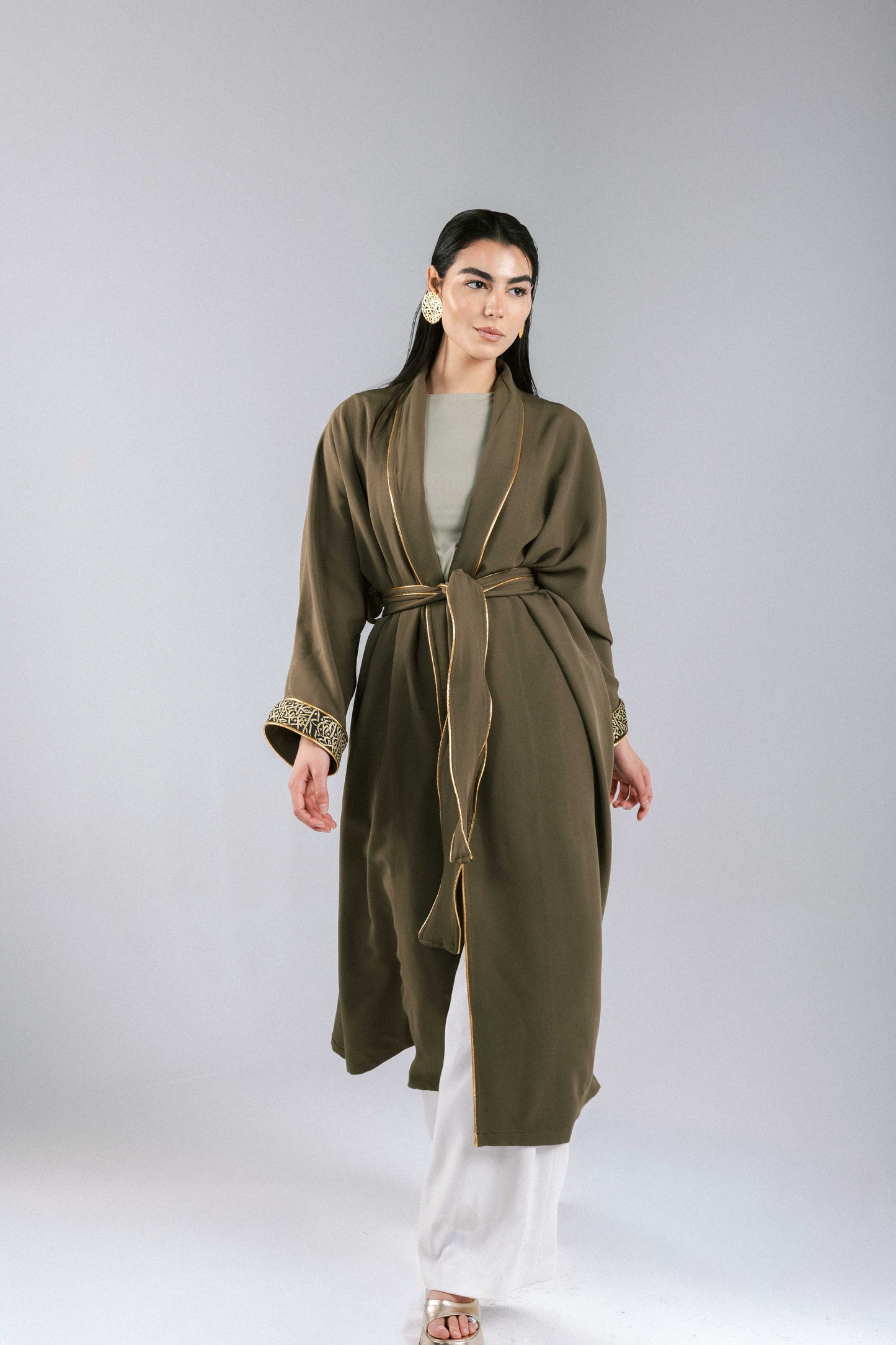 The Arabesque Kaftan in Olive