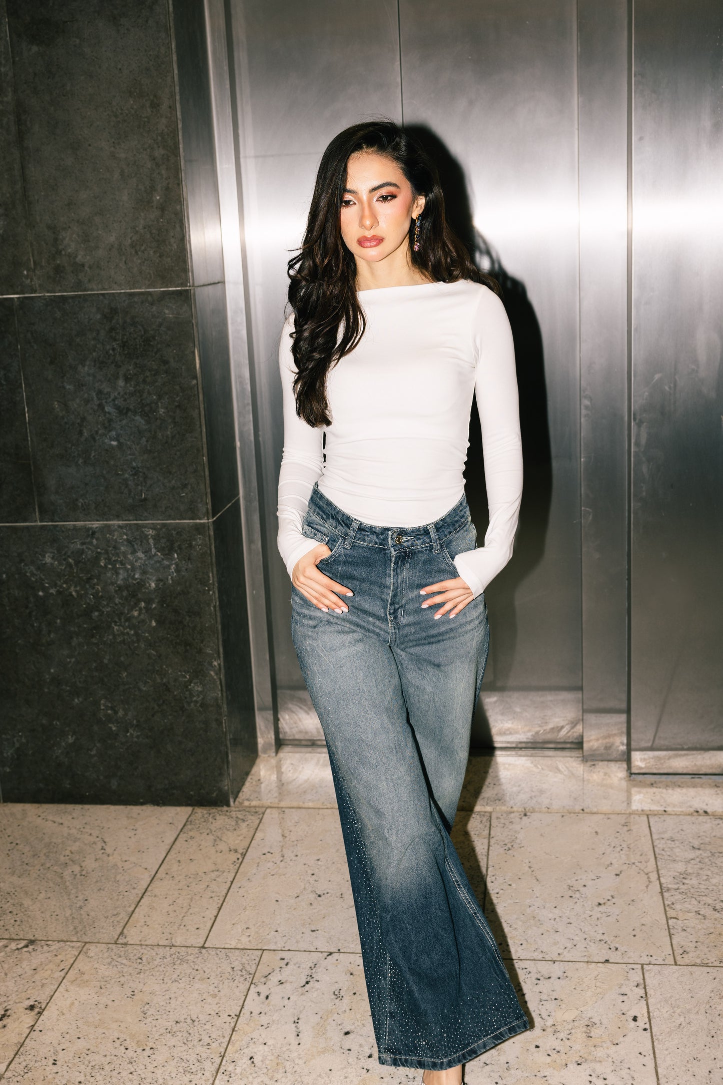 Stargazer Denim Pants in Dark Blue
