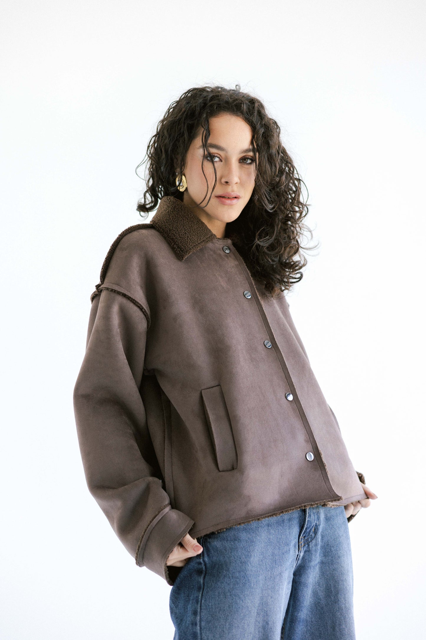 Explorer Cropped Jacket - Brown