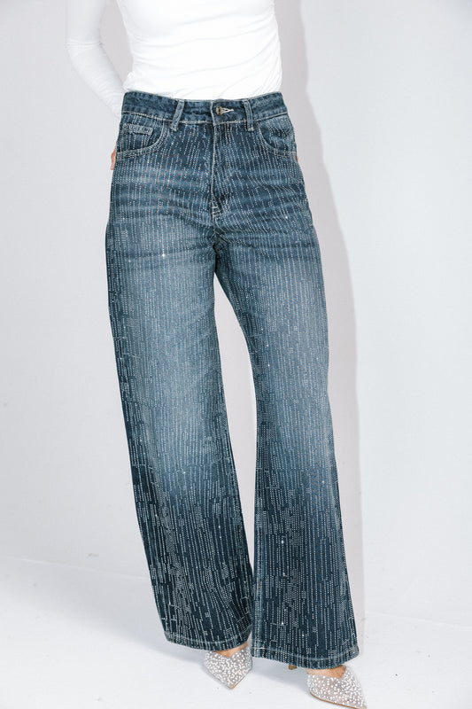 Her Era Denim Pants in Washed Blue