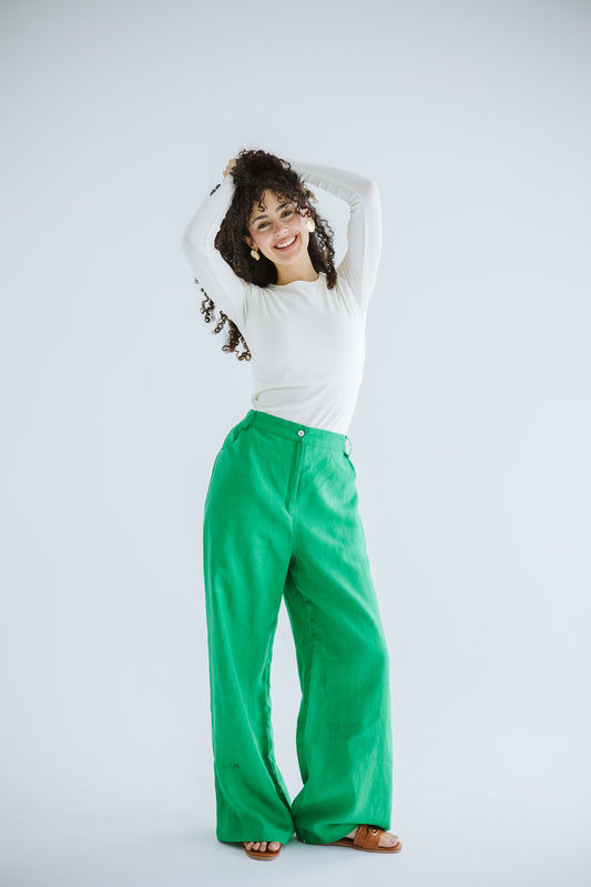 All You Need Linen Pants - Green