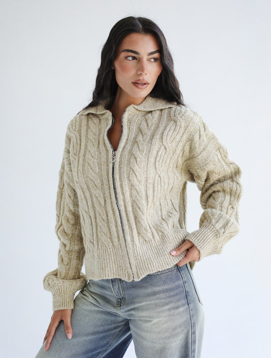 Too good to take off knit sweater - Beige