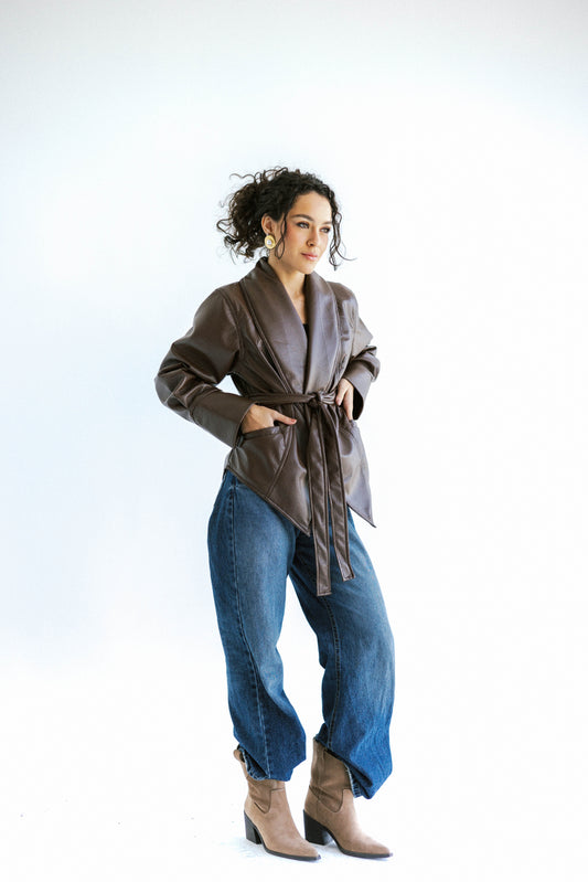 Risk Taker Leather Jacket - Espresso Brown