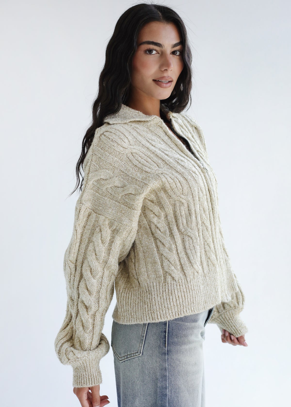 Too good to take off knit sweater - Beige