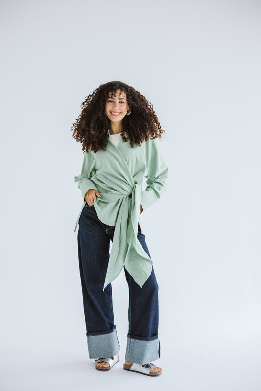 Wrapped In A Dream Top - Mint