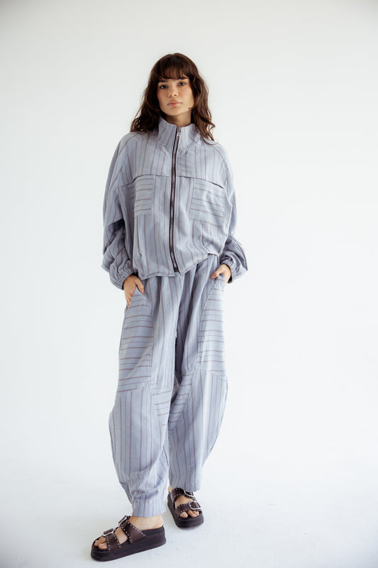 Now or Never Striped Set - BabyBlue
