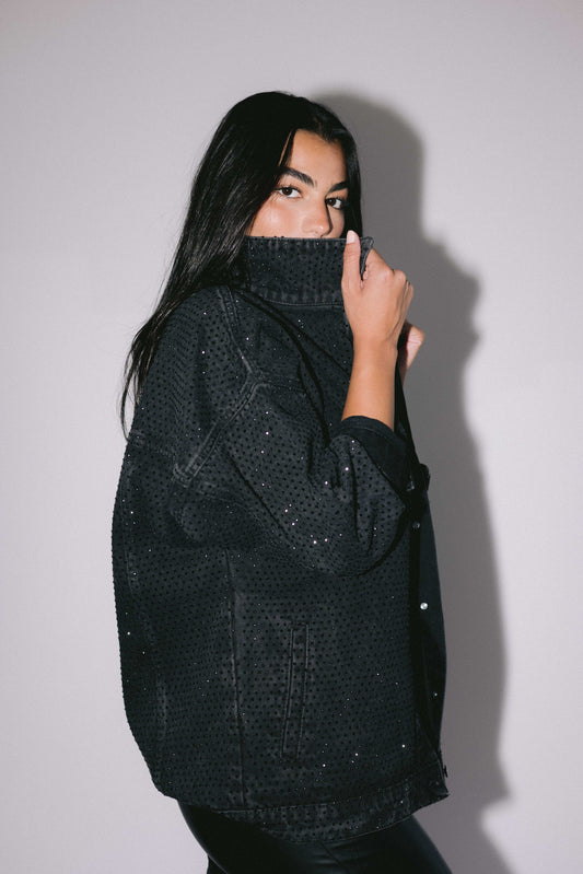 You’re A Gem Denim Jacket in Black