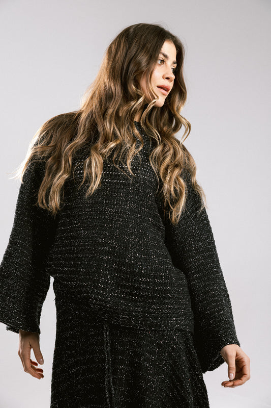 Seascape Crochet Top - Black
