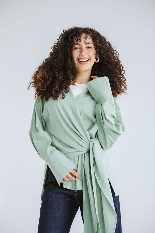 Wrapped In A Dream Top - Mint