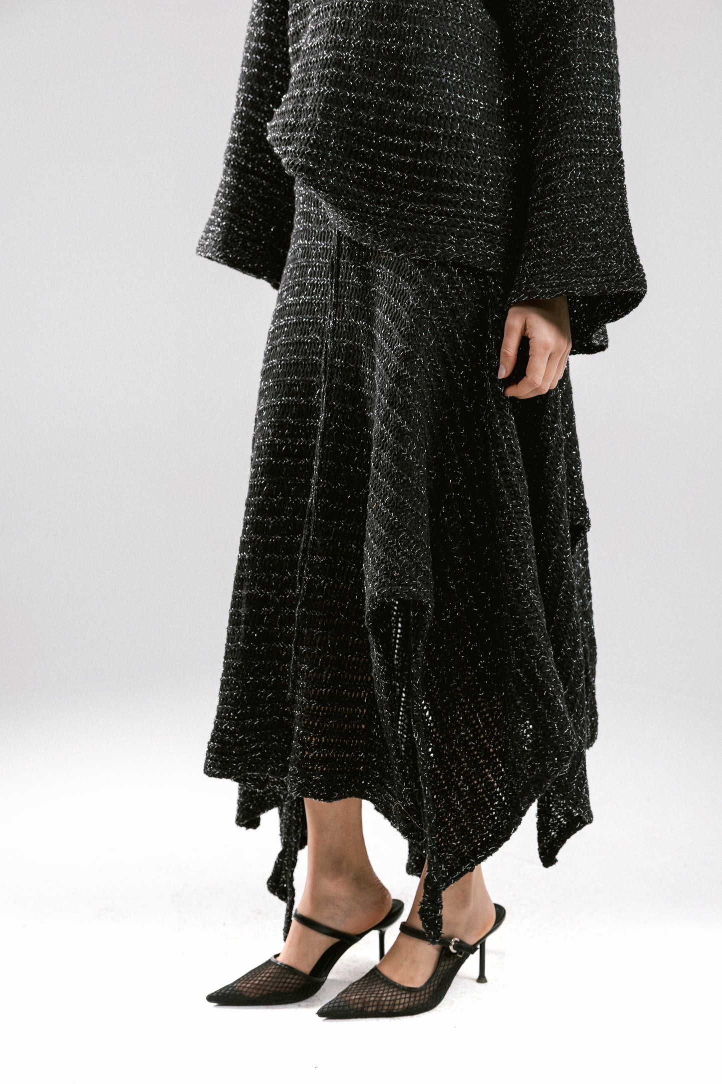 Shore Nights Crochet Skirt - Black