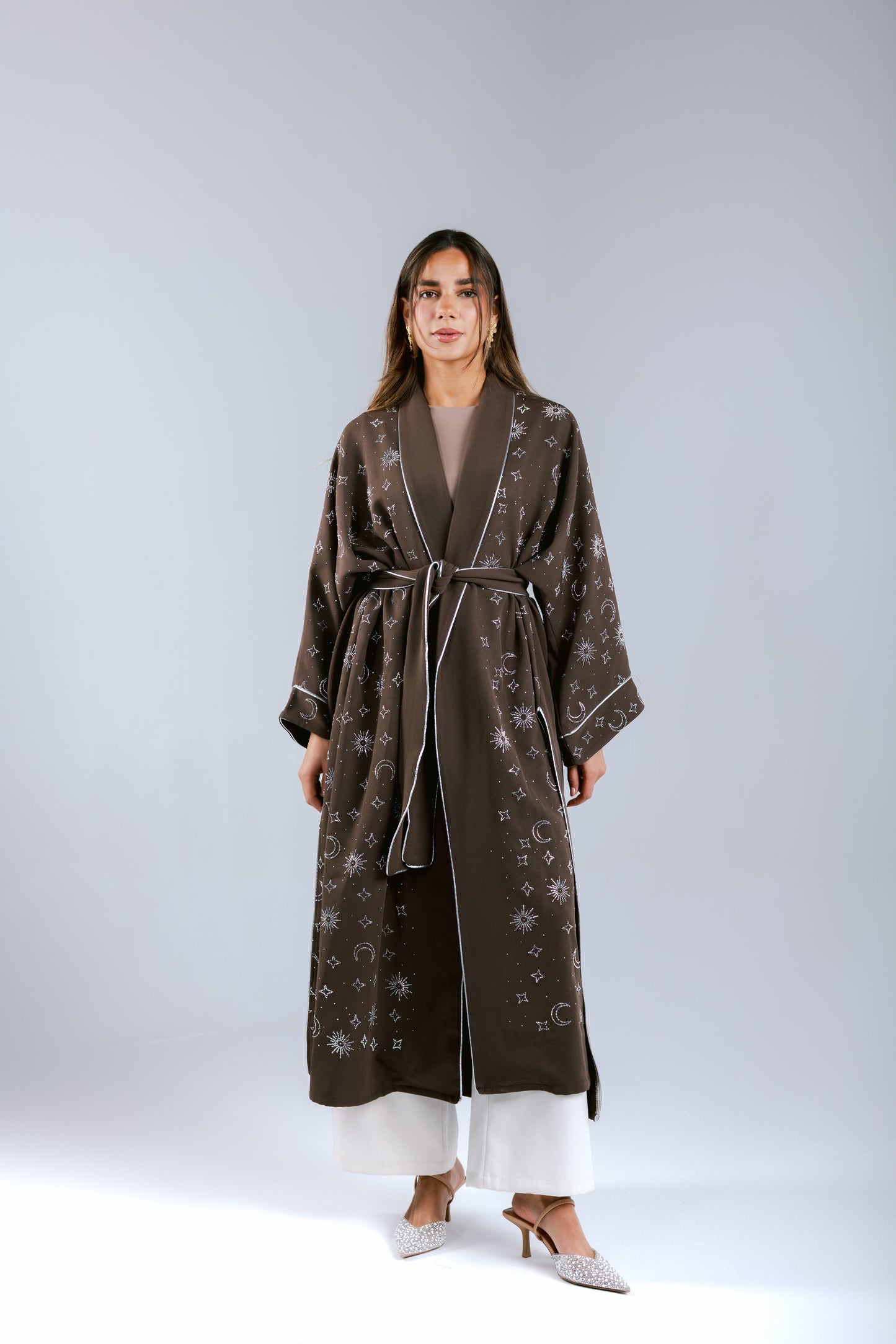 Over The Moon Kaftan in Brown