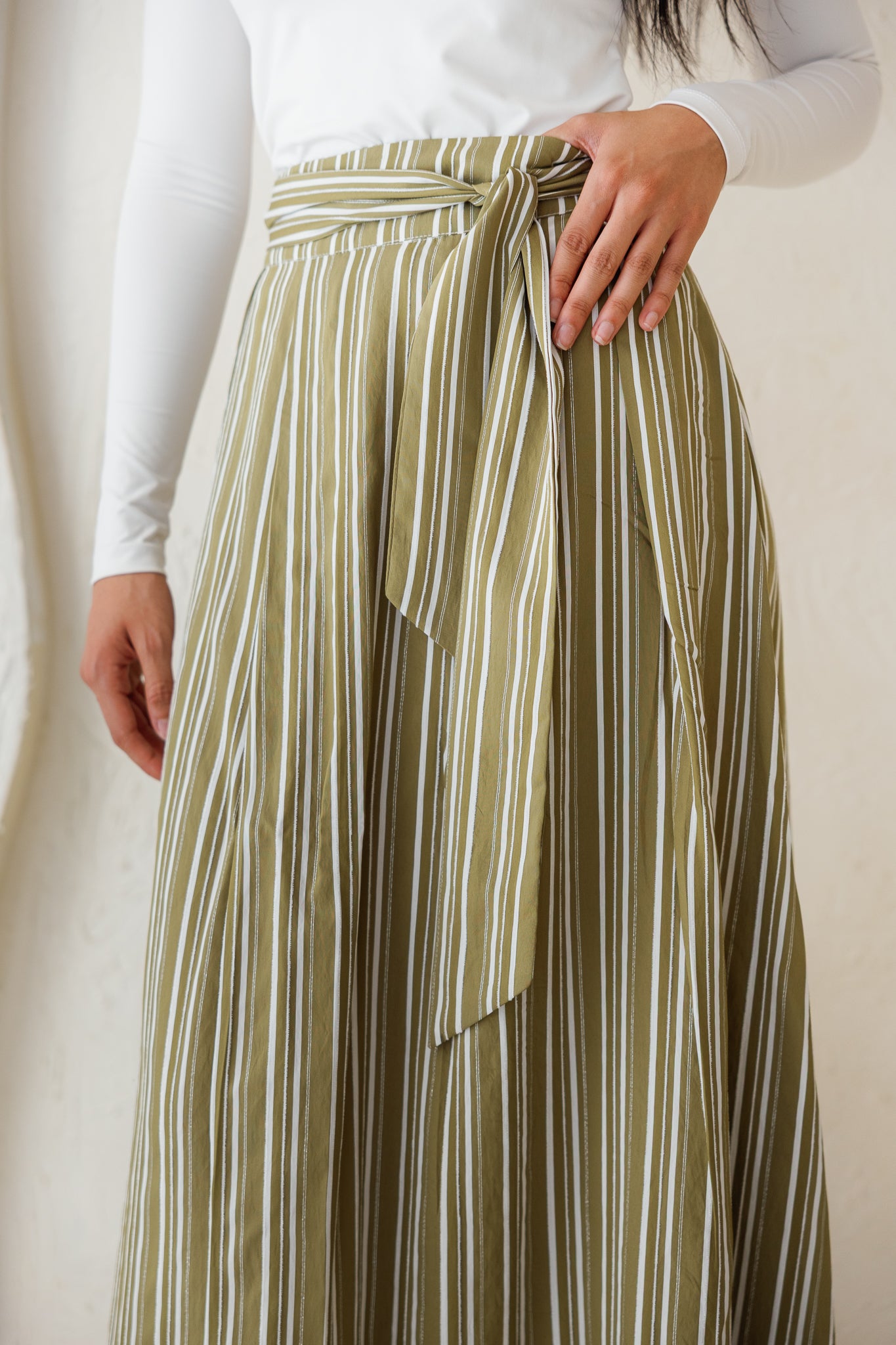 Your Favorite Striped Skirt - Olive