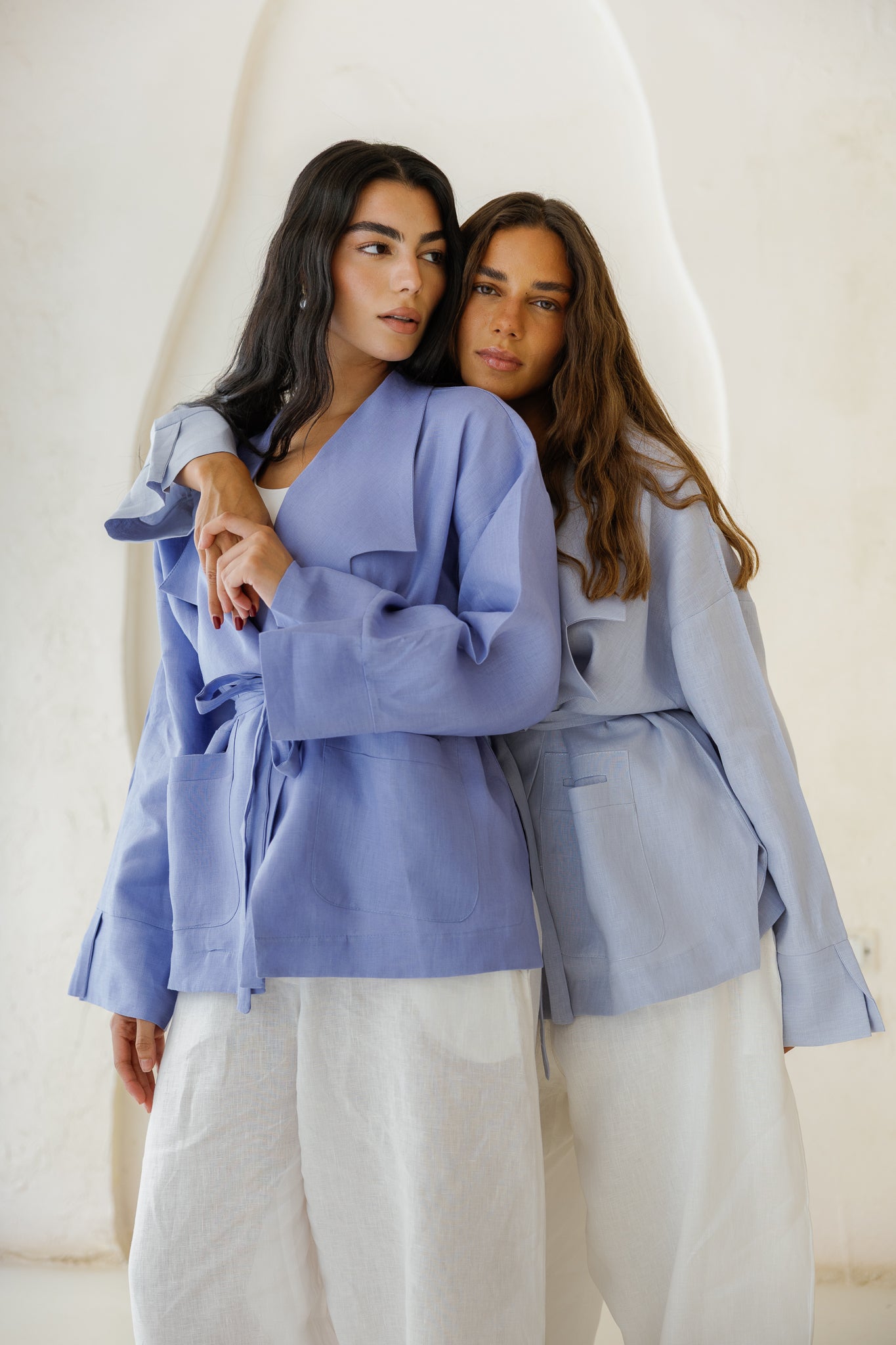 Full of Sunshine Linen Cardigan - Dusty Blue