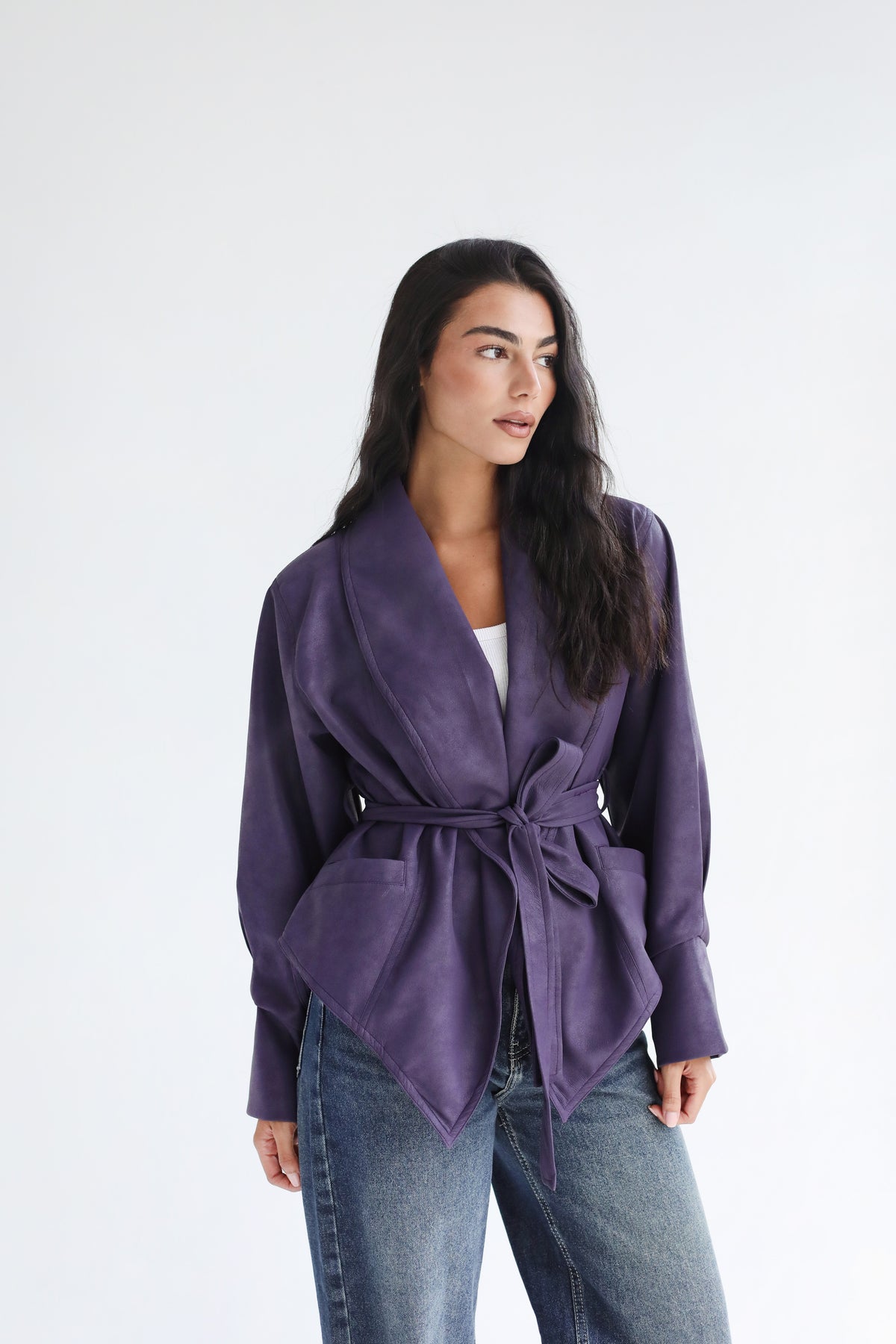 Risk Taker Leather Jacket - Purple