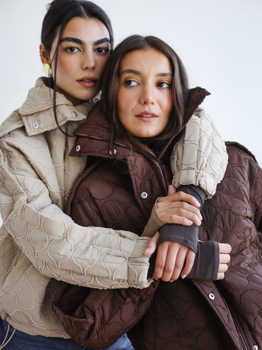 Around The World Bomber Jacket - Brown