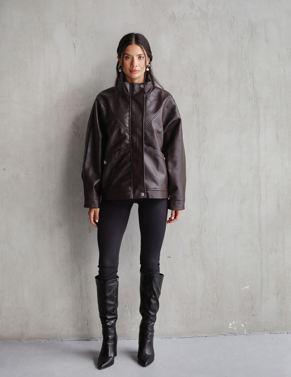 Game Changer Leather Jacket - Brown