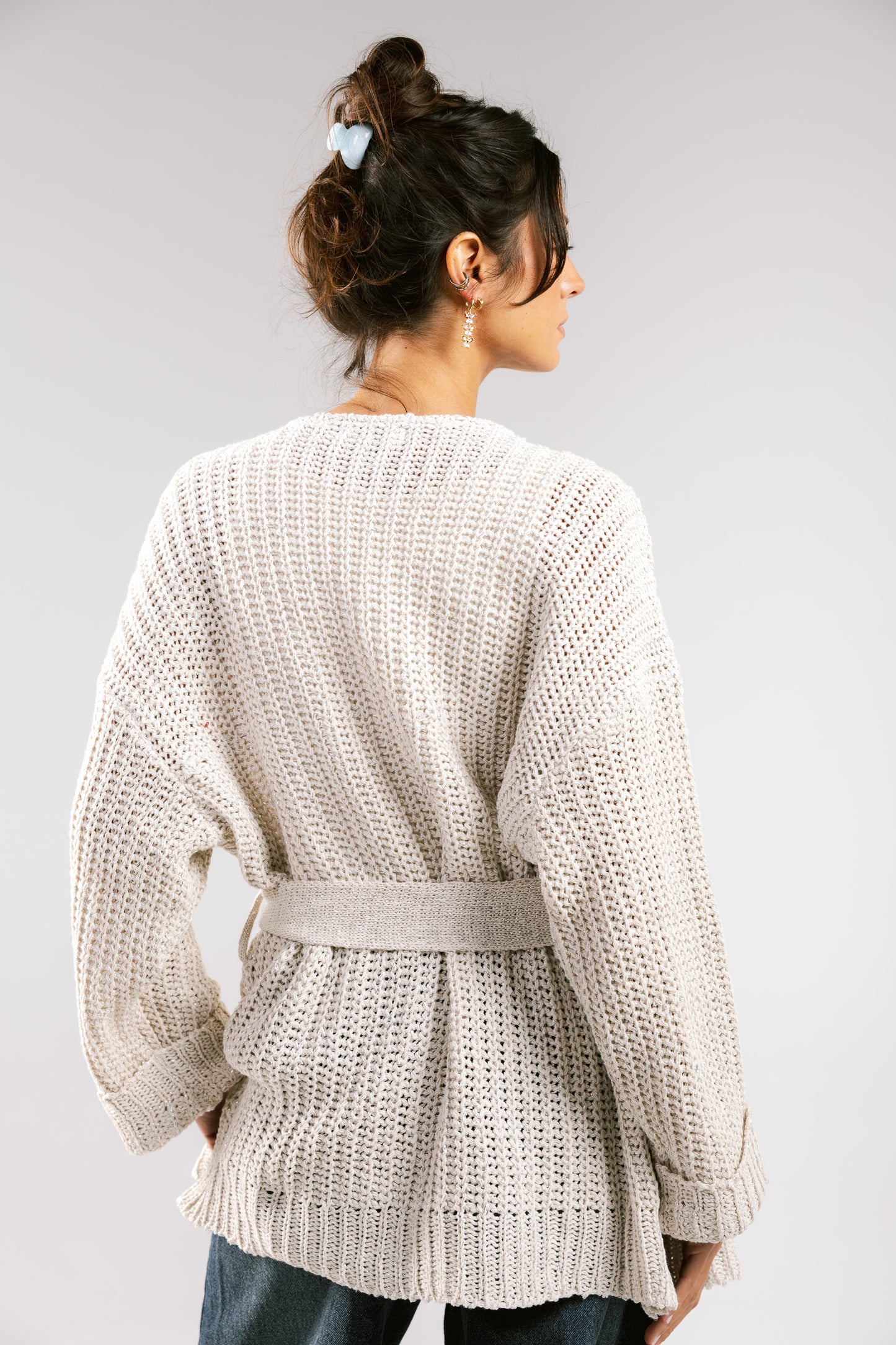 Crystal Skies Crochet Cardigan - Off-White