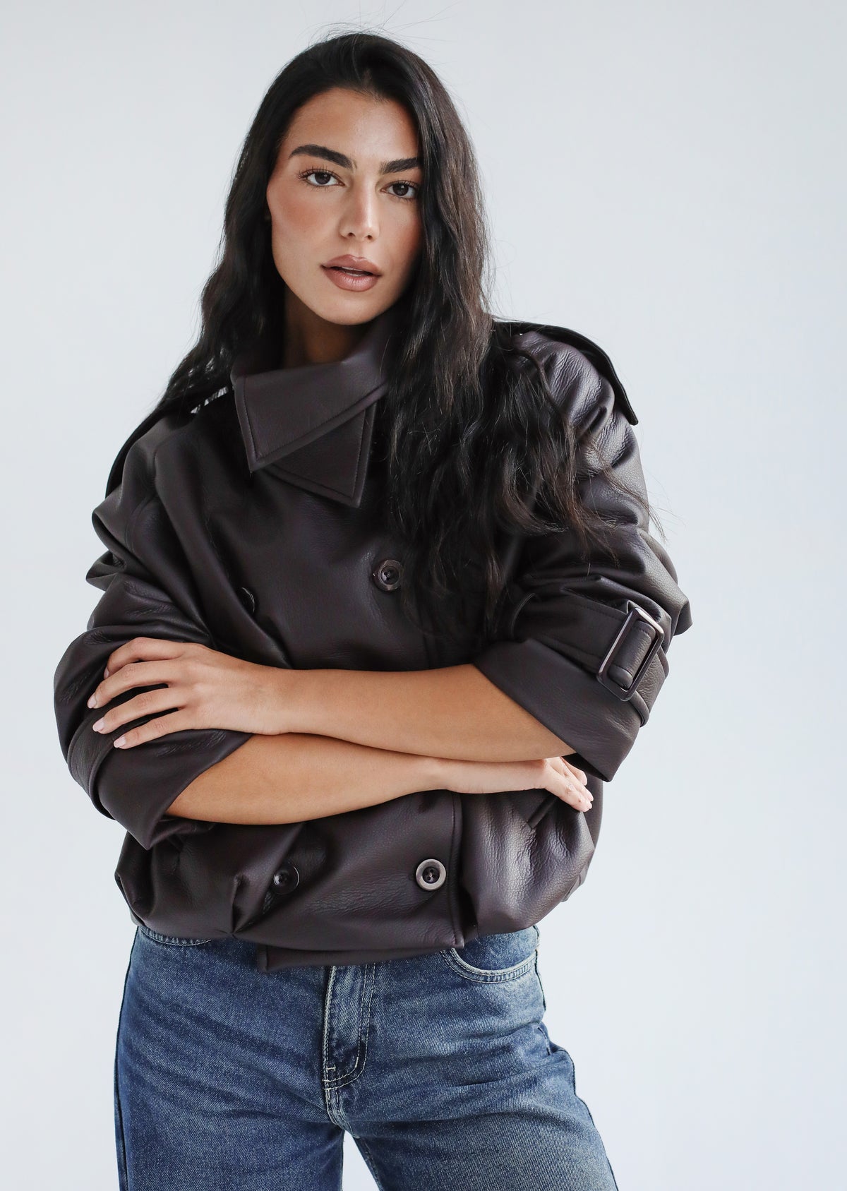 Instant Attraction Leather Jacket - Brown