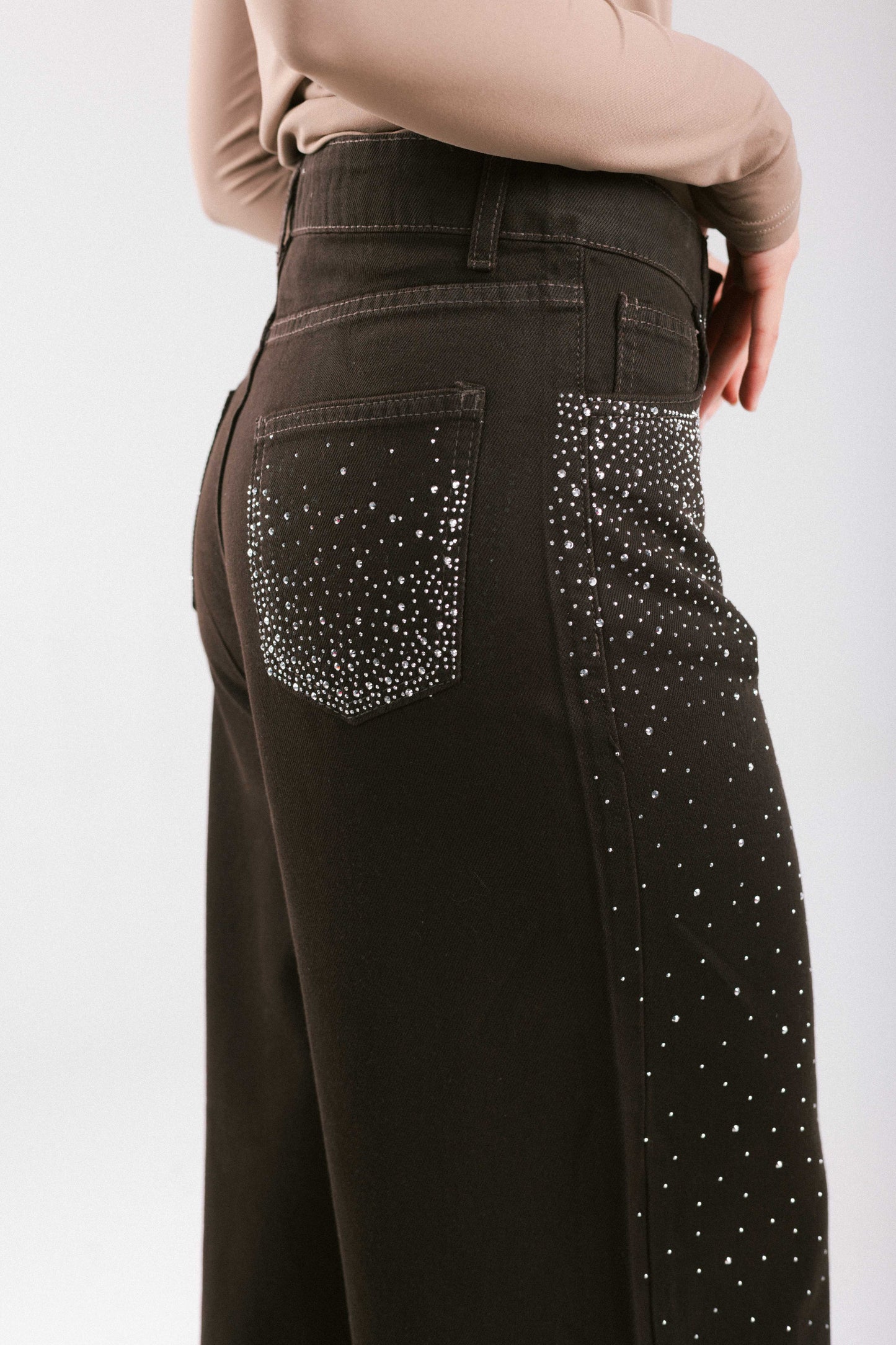 Dazzler Denim Pants - Brown