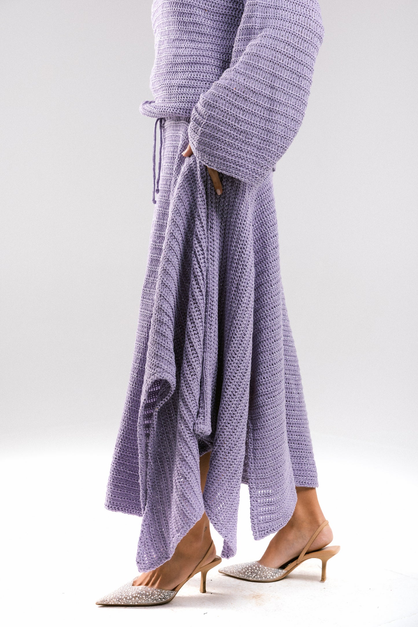 Shore Nights Crochet Skirt - Lilac