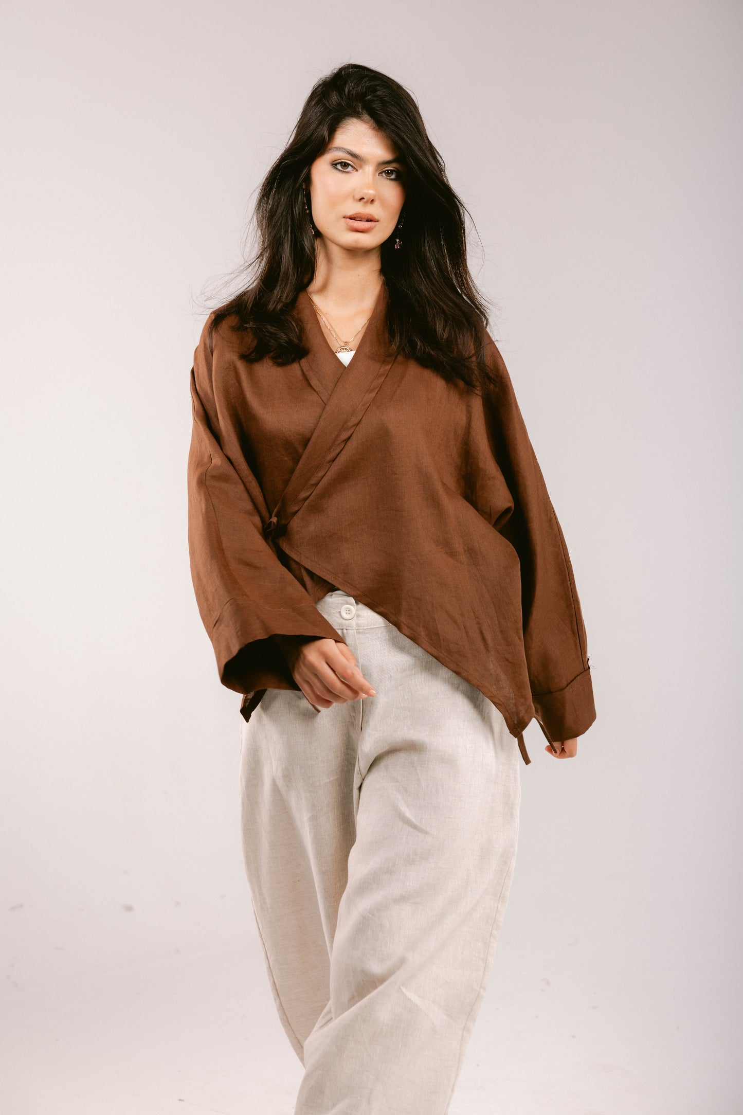 Such A Dreamy Linen Top - Brown