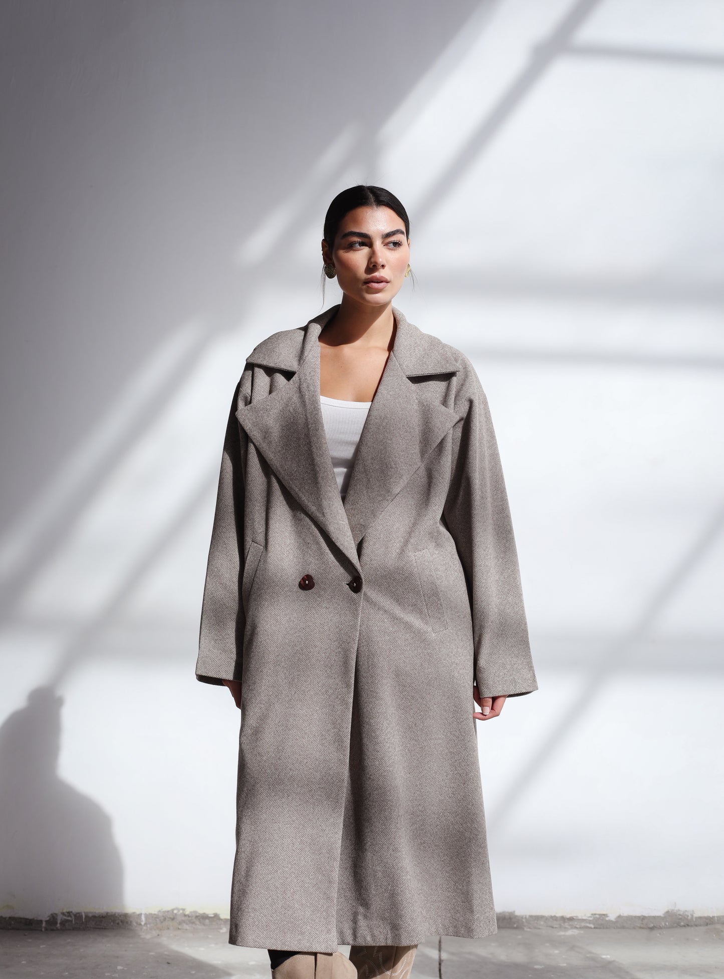 Long Time Coat - Brown Stripes