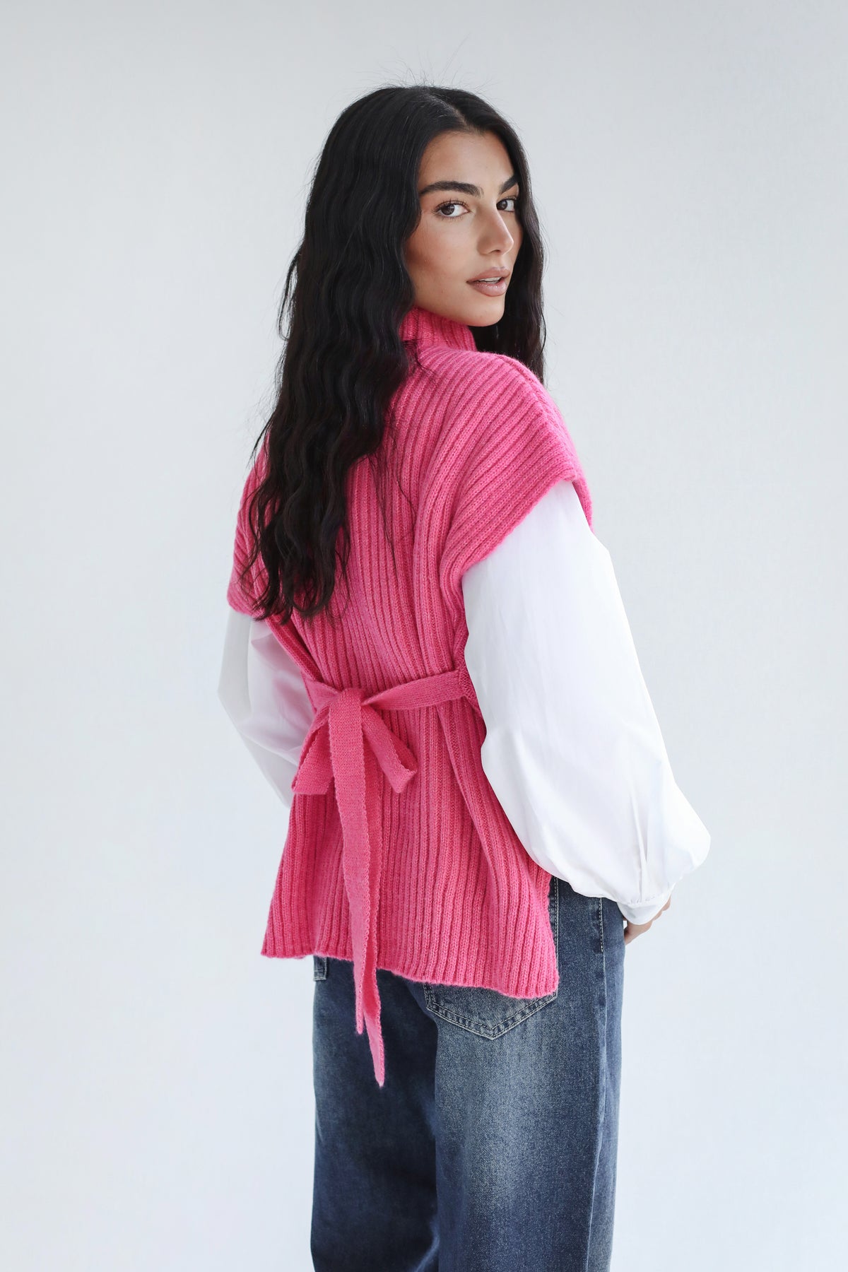 Sun Dazed Knit Vest - Bubblegum Pink
