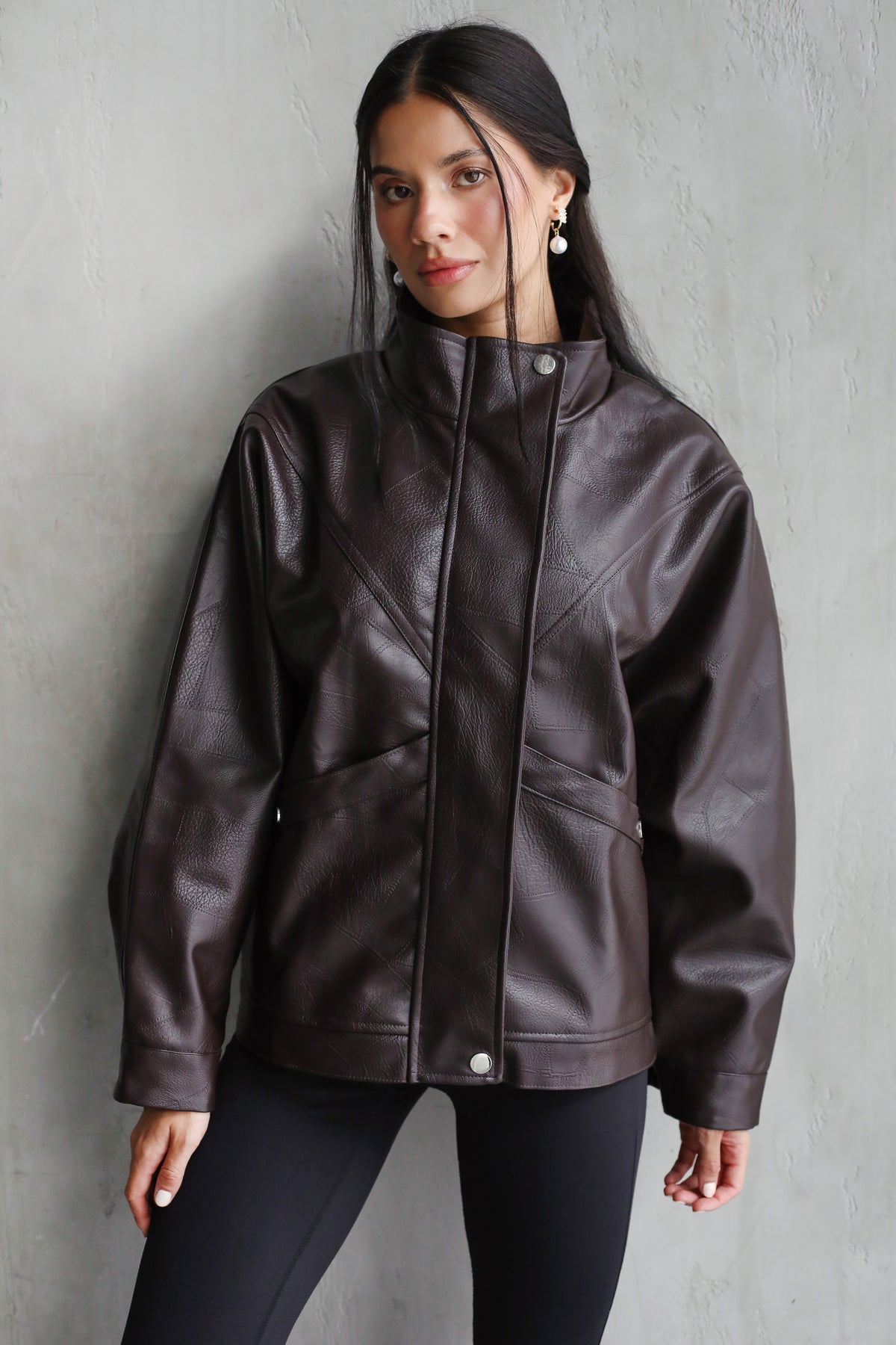Game Changer Leather Jacket - Brown