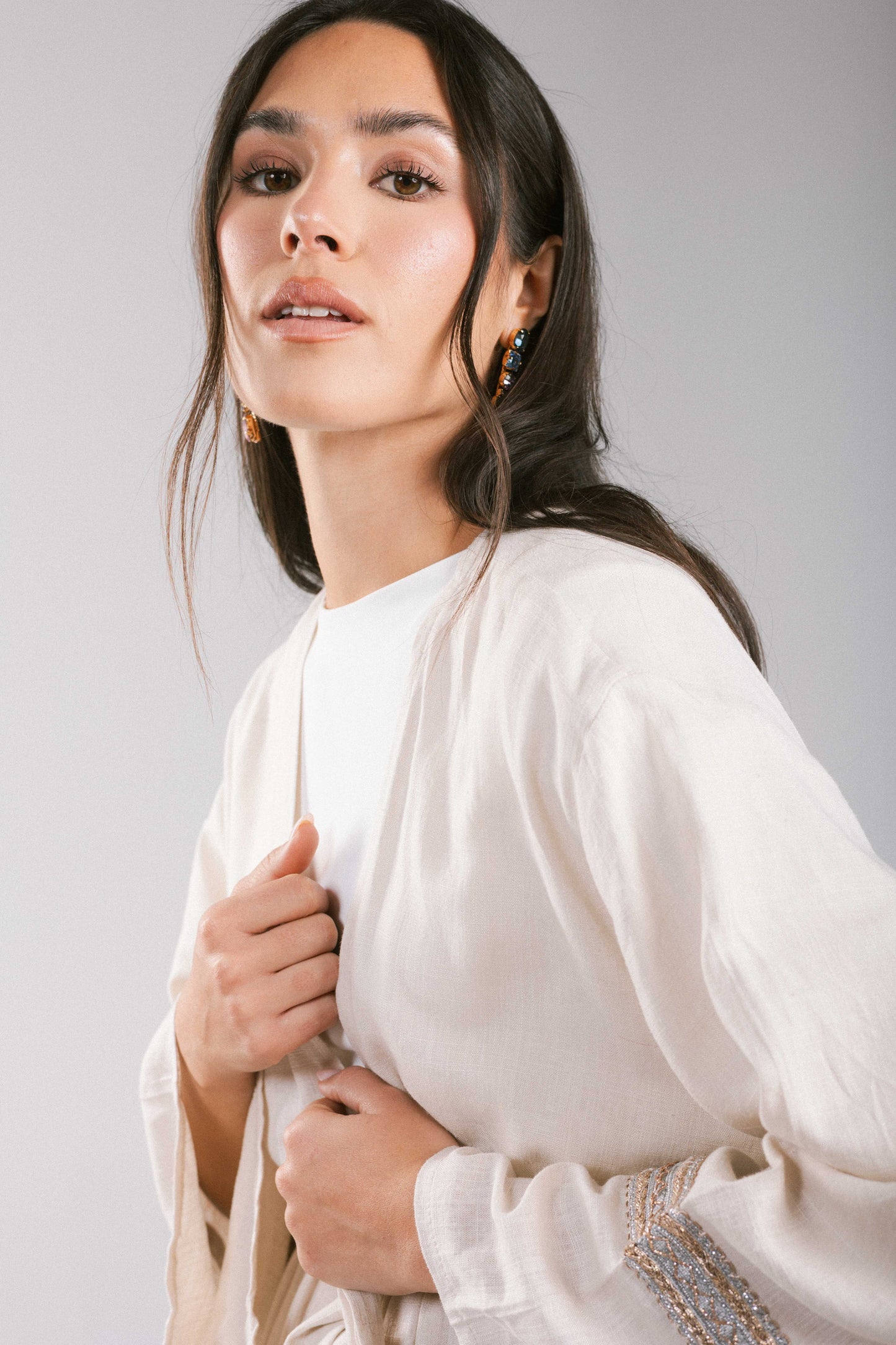 The Linen Kaftan in Beige
