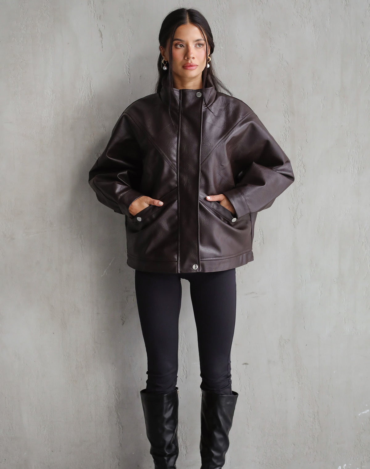 Game Changer Leather Jacket - Brown