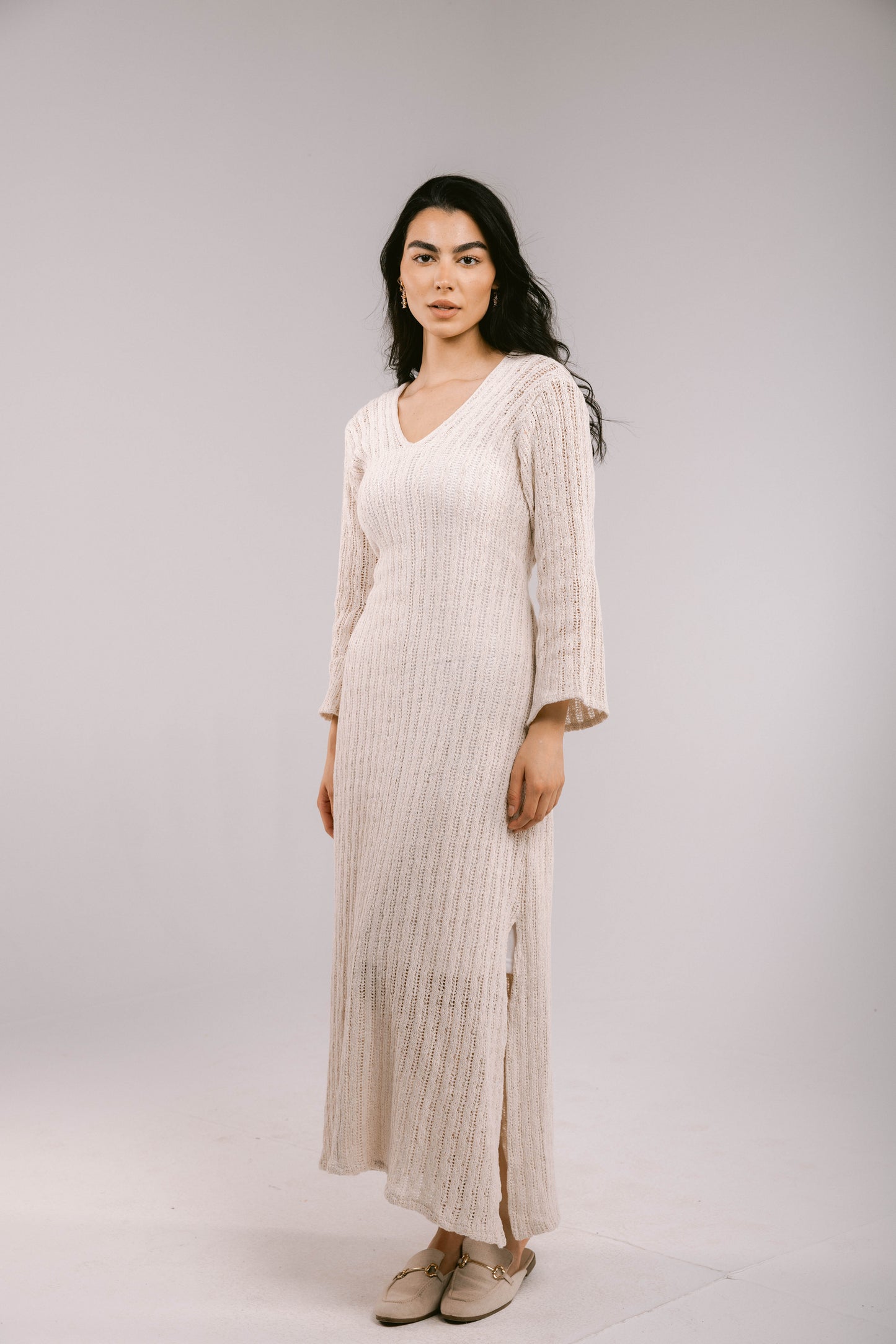 Sun Rays Crochet Dress - Off-White