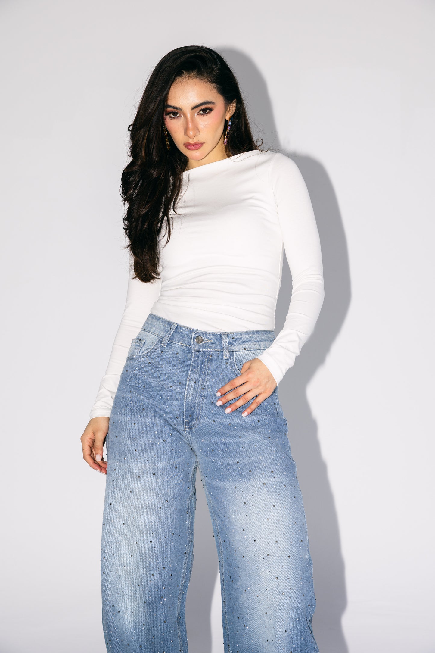 She Rises Denim Pants in Blue