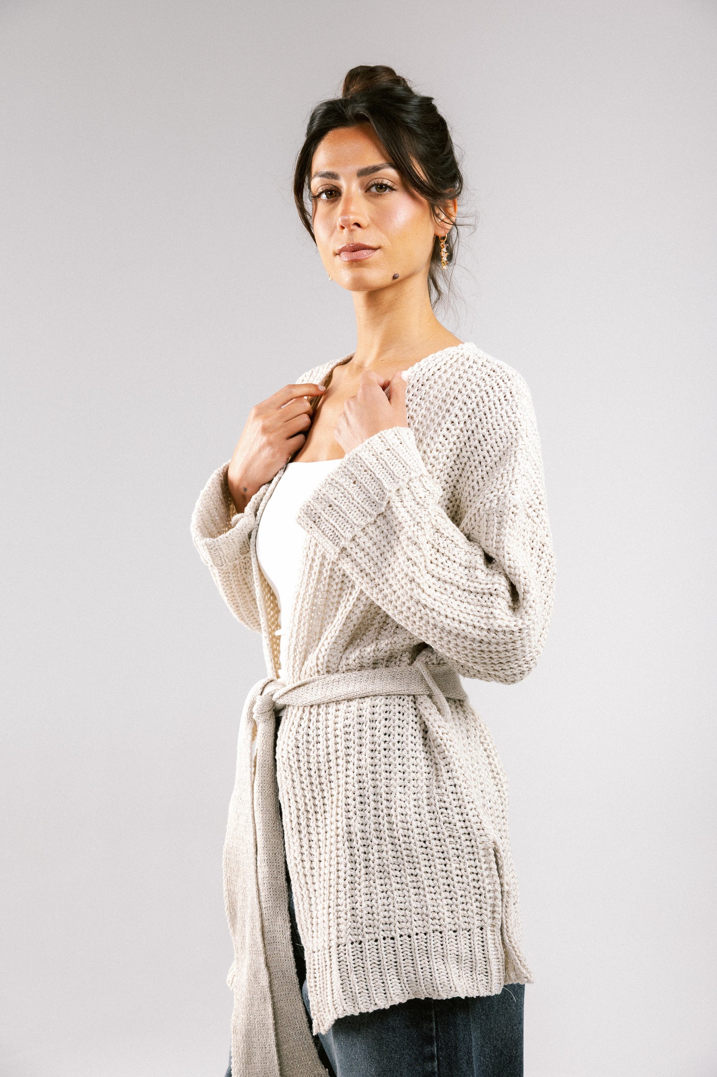Crystal Skies Crochet Cardigan - Off-White