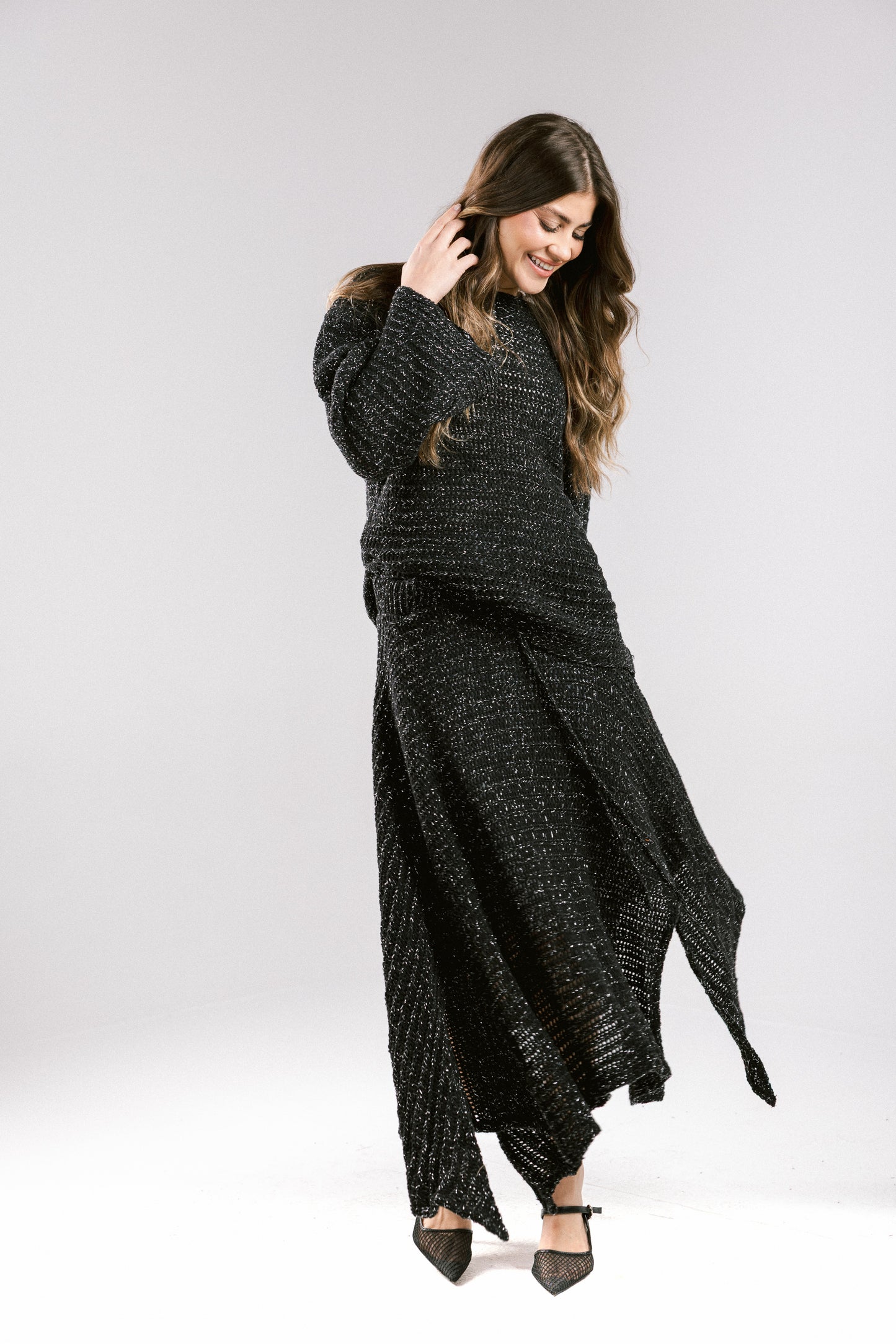 Shore Nights Crochet Skirt - Black